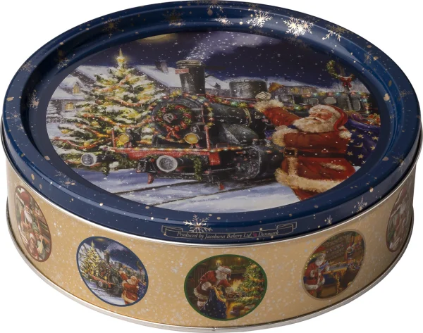 Печиво вершкове Новорічне Cвяткове Jacobsens Bakery Delicious Danish Cookies Santa Train поїзд Санти Бокс 340г - 1