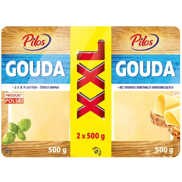 Набір Cир Гауда слайси Pilos Gauda slices Гауда 2шт подвійний нарізка 1000г - 1