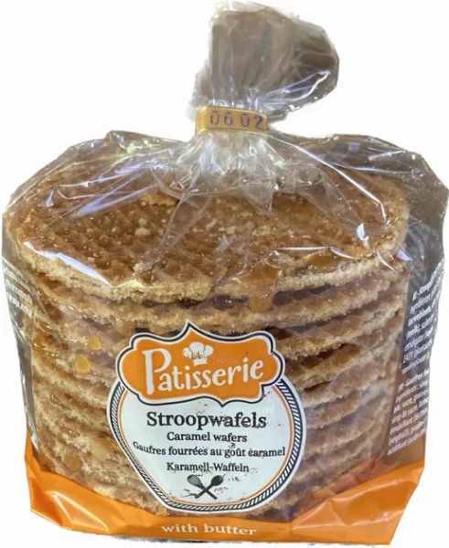 Голландські вафлі солодкі Patisserie Stroopwafels Caramel with Butter карамель з маслом 10шт 400г - 3