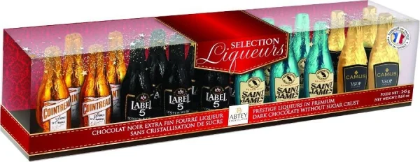 Набір Подарунок Адвент шоколадні міні пляшечки Abtey Selection Liqueurs Mini Advent з міцними напоями асорті 19шт - 1