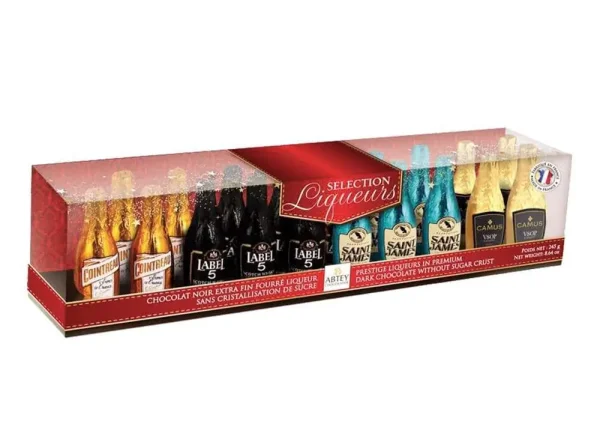 Набір Подарунок Адвент шоколадні міні пляшечки Abtey Selection Liqueurs Mini Advent з міцними напоями асорті 19шт - 2