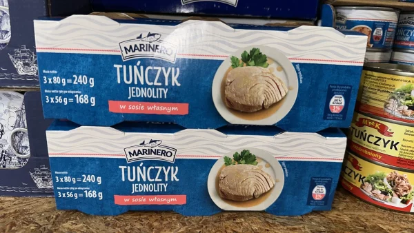 Тунець у власному соці Marinero Tunczyk Jednolity w Sosie wlasnym шматочки 3шт 240г - 2