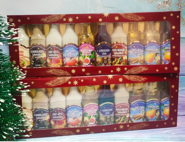 Набір Подарунок Адвент міні пляшечки Abtey Selection Liqueurs Mini Advent з міцними напоями асорті 10шт 200мл - 1