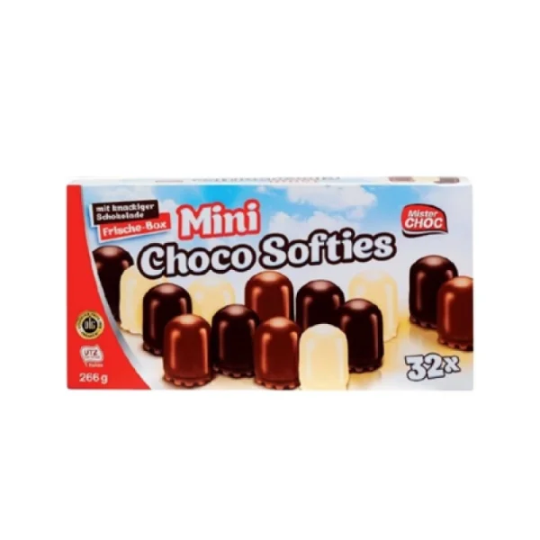 Цукерки Маршмеллоу Mister Choc Mini Choco Softies зефір в шоколаді 32шт 266г - 1