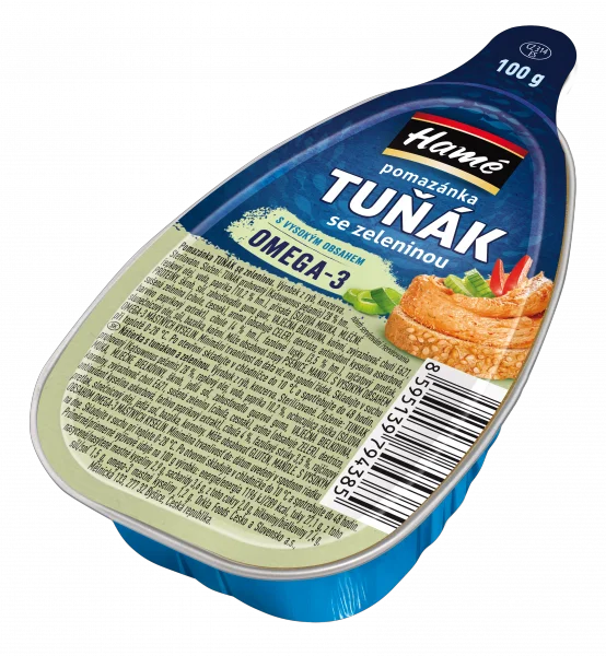 Паштет тунець Hame Tunak se zeleninou Pomazanka Omega-3 з овочами 100г - 1
