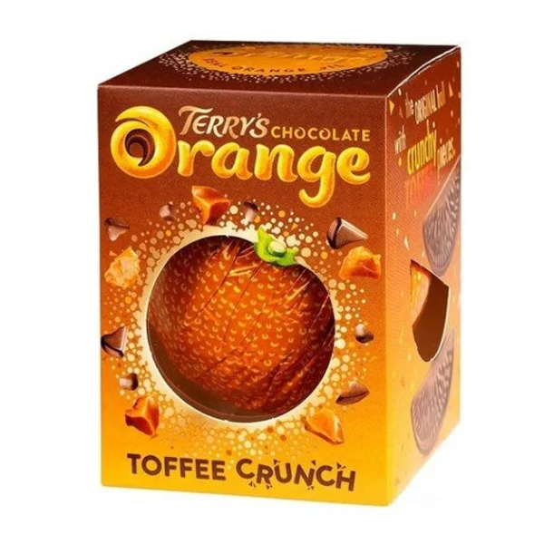 Шоколад у формі Апельсина молочний Terrys Chocolate Orange Balls Toffie crunch шарики з хрустким тофі драже 152г - 1