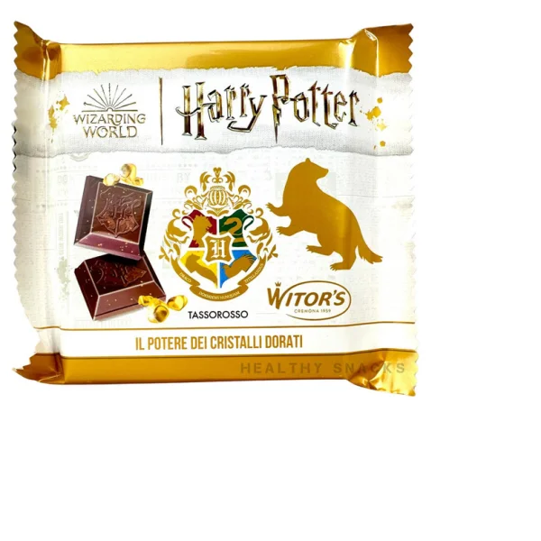 Шоколад молочний з міні-гранулами Witors Harry Potter Tassorosso Сила золотих кришталів Герб факультету Хаффлпафф 50г - 1