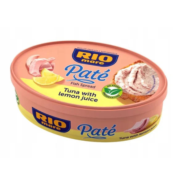 Паштет Тунець Rio Mare Pate fish Spread Tuna with Lemon juice з лимонним соком без консервантів 115г - 1