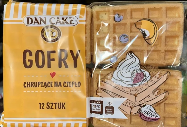 Бельгійські вафлі Dan Cake Gofry Chrupiace na Cielpo 12шт 250г - 1