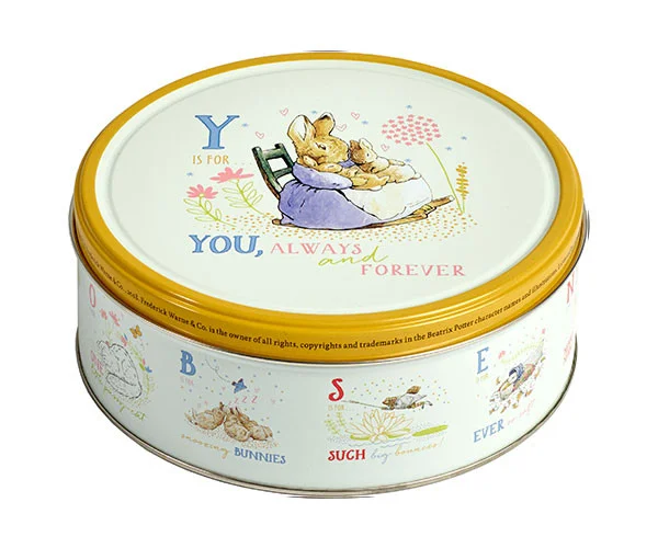 Печиво Cвяткове Jacobsens Bakery Peter Rabbit Mini Tins You Always Forever Кролик Петер з шоколадною крихтою Бокс 150г - 1