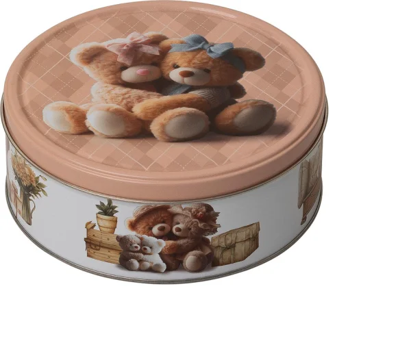 Печиво Cвяткове Jacobsens Bakery Сute Teddies Two Love Милі Ведмедики з шоколадною крихтою Бокс 150г - 1