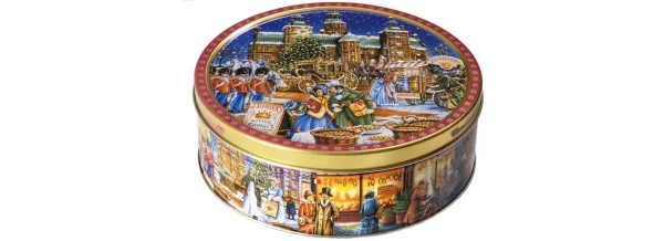 Печиво Cвяткове Jacobsens Bakery Mix Portobello Royal Castle Street Life з Шоколадною крихтою Бокс 3Д малюнок Тиснення 400г - 1