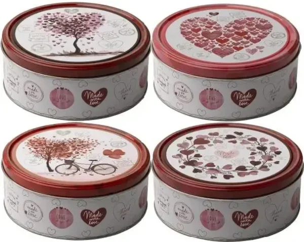 Печиво Cвяткове Jacobsens Bakery Hearts Tree Bike Love Сердечка Дерево кохання вершкове Бокс 150г - 3