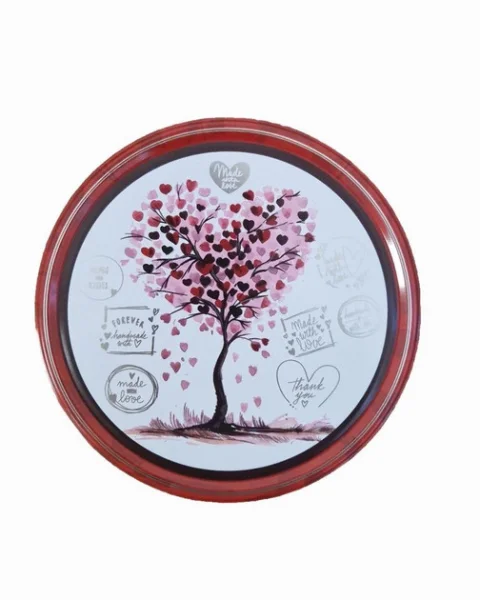 Печиво Cвяткове Jacobsens Bakery Hearts Tree Love Сердечка Дерево кохання вершкове Бокс 150г - 1