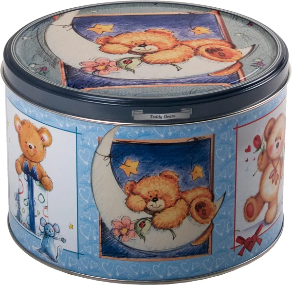 Печиво Cвяткове Jacobsens Bakery Teddy Bears Cute Sleep Тедді Ведмедики з шоколадною крихтою Бокс 300г - 1