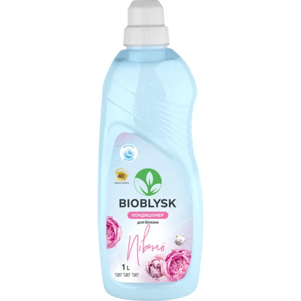 Кондиціонер для прання білизни Універсальний Bioblysk Гель Півонії з ензимами 40 прань 1000мл - 1