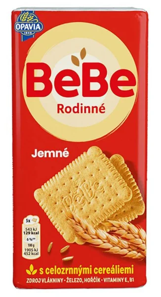 Печиво зернове Opavia Bebe Rodinne Jemne s celozrnymi ceraliemi Family Cereal Biscuits тонке вершкове Родинне 20шт 130г - 1