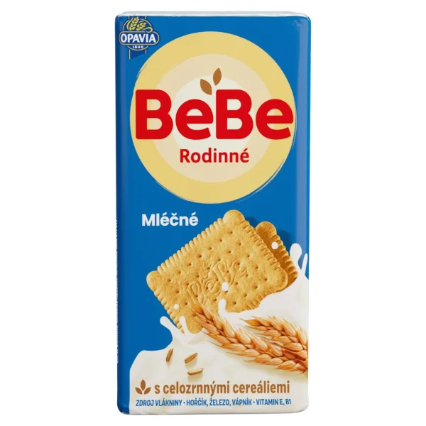 Печиво зернове Opavia Bebe Rodinne Mliechne s celozrnymi ceraliemi Family Cereal Biscuits молочне вершкове Родинне 20шт 130г - 1
