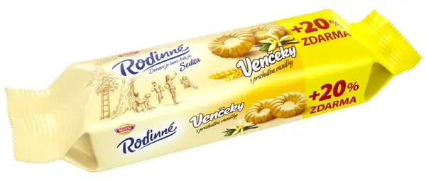 Печиво вершкове Sedita Rodinne Venceky Vanilky світле Ваніль кільця Родинне 18шт 120г - 1