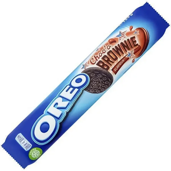 Печиво сендвіч Шоколадне Oreo Choco Brownie Flavour Орео подвійне з какао шоколадним кремом 10шт 154г - 1
