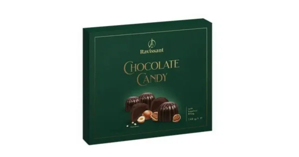 Шоколадні цукерки чорний шоколад Ravissant Chocolate Candy Hazelnut Равісант з нугою Лісовий горіх 145г - 2