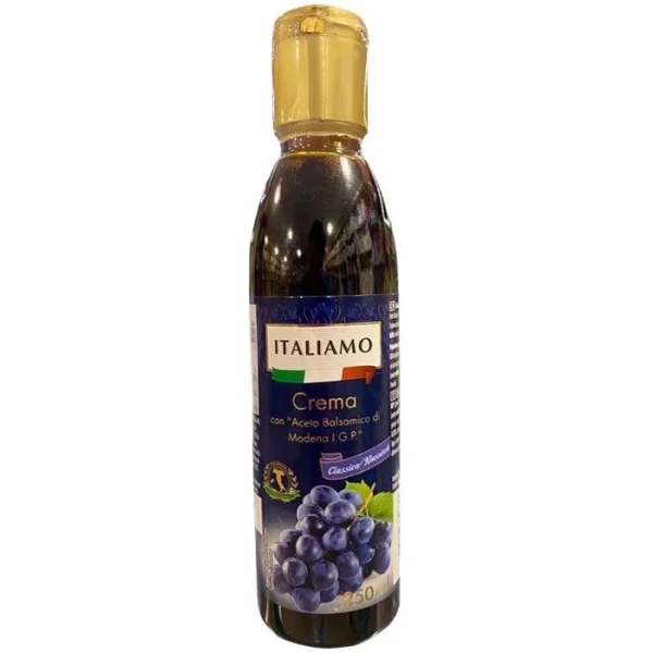 Крем соус з Бальзамічним оцтом Italiamo Crema con Aceto Balsamico di Modena igp Classica Італьямо Класичний 250мл - 1