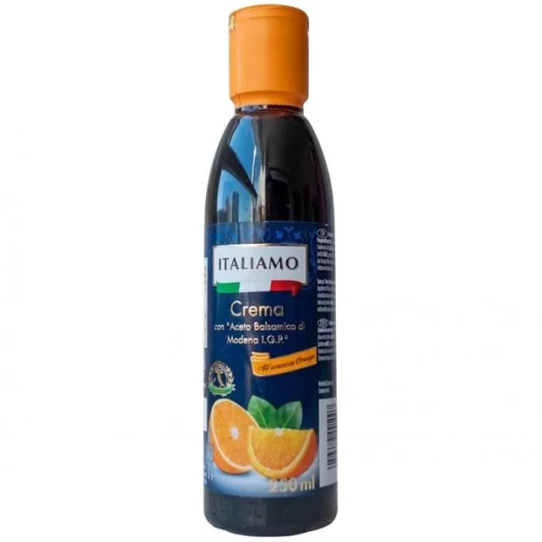 Крем соус з Бальзамічним оцтом Italiamo Crema con Aceto Balsamico di Modena Orange Arancia Італьямо Апельсиновий 250мл - 1