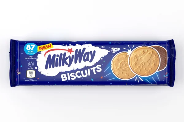 Печиво Бісквітне Mars Milky Way Galaxy biscuits МілкіВей Гелексі в молочному шоколаді 4шт 108г - 1