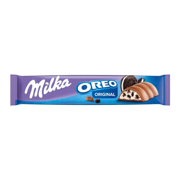 Батончик з печивом Орео в Шоколаді Milka Oreo Original Bar mini Мілка міні плитка Бар з ванільним вершковим кремом 37г - 1