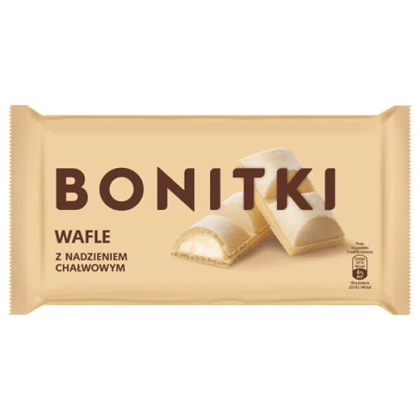 Вафлі Бари солодкі Biedronka Bonitki Wafle z nadzieniem Chałwowym Боніткі з Халвою 12шт 210г - 1