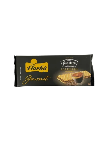 Вафлі світлі Florbu Gourmet Cafe Fortaleza Espresso Coffee Флорбу крем з кави Еспрессо 175г - 1