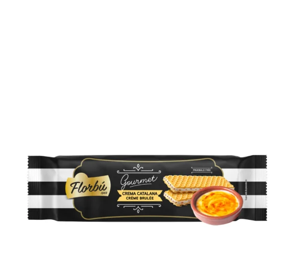 Вафлі світлі Florbu Gourmet Barquillo Crema Catalana Флорбу каталонський крем брюлє 150г - 2