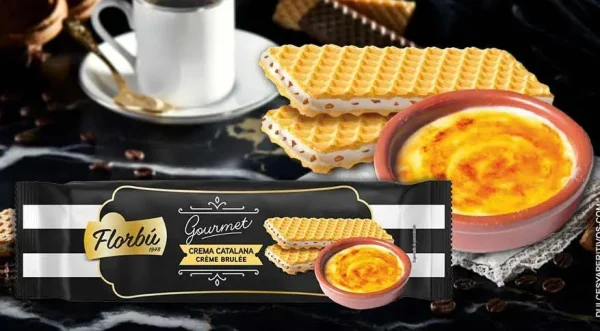 Вафлі світлі Florbu Gourmet Barquillo Crema Catalana Флорбу каталонський крем брюлє 150г - 1