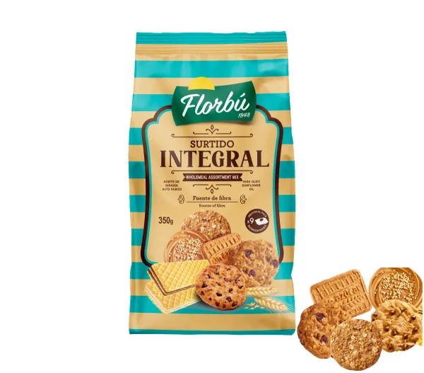 Печиво та вафлі Мікс Florbu Surtido Integral Wholemeal Assortment Mix Флорбу Інтеграл набір 7 видів 350г - 1