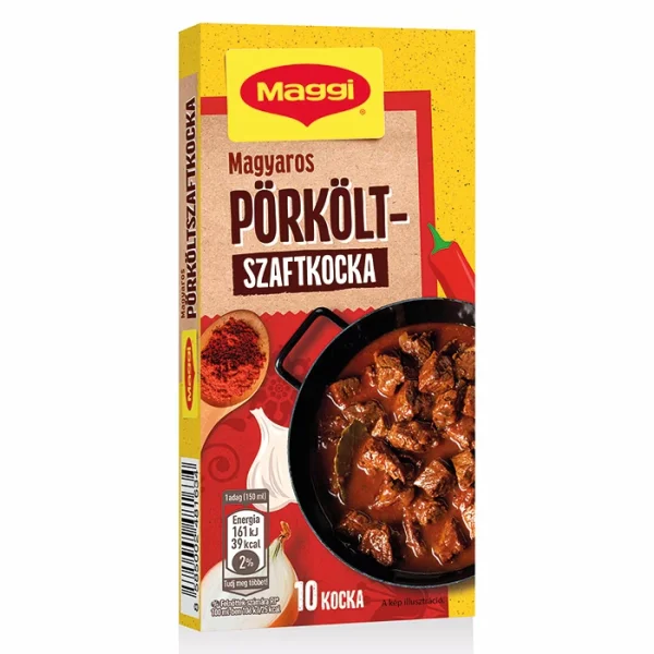 Кубики для мяса та соуса Гуляш Maggi Pokolt Szaftkocka Маггі приправа Гостра для тушкування з червоним перцем 12шт 120г - 1