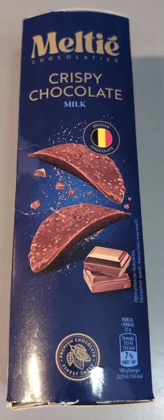 Чіпси Шоколадні Meltie Crispy Chocolate Milk Мелті снеки Молочний шоколад тубус 125г - 2