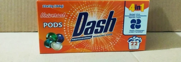 Капсули для прання Універсальні Dash Professional washing 4in1 Universal Pods Даш 4х-компонентні капсули 22шт 264г - 2
