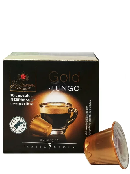 Кава для Кавомашин Bellarom Gold Lungo Nespresso Capsules 100% Arabica Беларом Голд Лунго 100% Арабіка Міцна в Капсулах 10шт 200г - 1