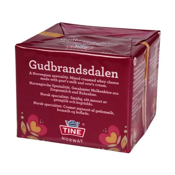 Сир норвежський Карамельний Tine Gudbrandsdalen Fudge Gjetost Гудбрандсайлен сир Брюност Фадж ірисовий Козячий 250г - 2