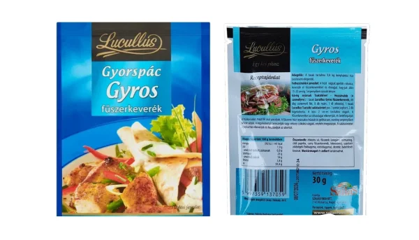 Приправа Гірос та Лаваш Lucullus Gyorspác Gyros Лукулус спеції для маринування 30г - 1