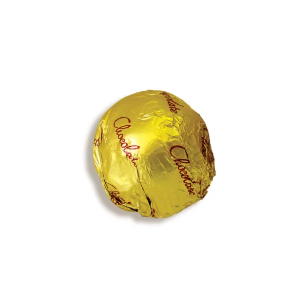 Цукерка Грецький шоколад Шар Melbon Chocolate Round Мелбон молочний шоколад з праліне в Фользі 35г - 1