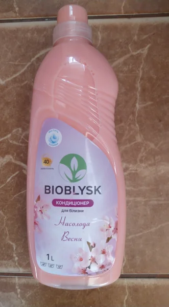 Кондиціонер для прання білизни Універсальний Bioblysk Біоблиск Насолода Весни Гель з ензимами 40 прань 1000мл - 1