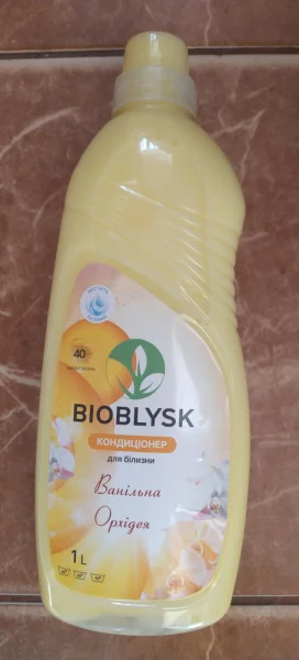 Кондиціонер для прання білизни Універсальний Bioblysk Біоблиск Ванільна Орхідея Гель з ензимами 40 прань 1000мл - 1