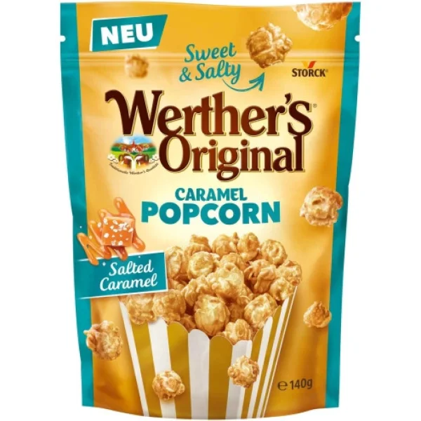 Попкорн Storck WertherS Original Caramel Popcorn Sweet Salted Caramel Сторк Вертерс попкорн Солона карамель 140г - 1