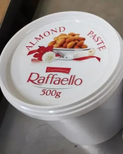 Паста-крем молочна Raffaello Almond Paste Рафаело ванільна з Мигдалем Відро 500г - 1