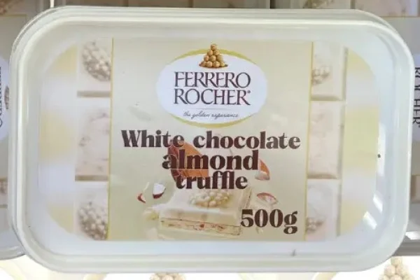 Паста-крем молочна Ferrero Rocher White Chocolate Almond Truffle Paste Фереро Роше Білий шоколад з Мигдалем Бокс 500г - 2