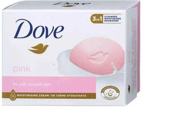 Мило-крем кускове Dove Pink 3in1 Moisturising Cream for Soft smooth Skin Дав 3в1 Рожеве Зволожуюче для мякої та гладкої Шкіри 90г - 1