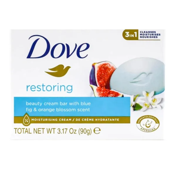 Мило-крем кускове Dove Restoring 3in1 Moisturising Cream Blue fig Orange blossom Дав 3в1 Відновлююче Інжир та квіти Апельсину 90г - 1