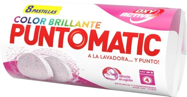 Таблетка-порошок з активним киснем Persan Puntomatic Color Brillante Oxy Active Персан для прання Кольорового одягу 8шт 232г - 1