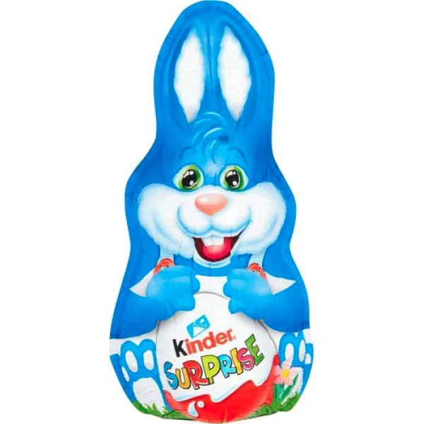 Шоколадна фігурка Пасхальний Зайчик з іграшкою Kinder Surprise Easter Bunny Boy Blue Кіндер сюрприз молочний шоколад Хлопчик 75г - 2